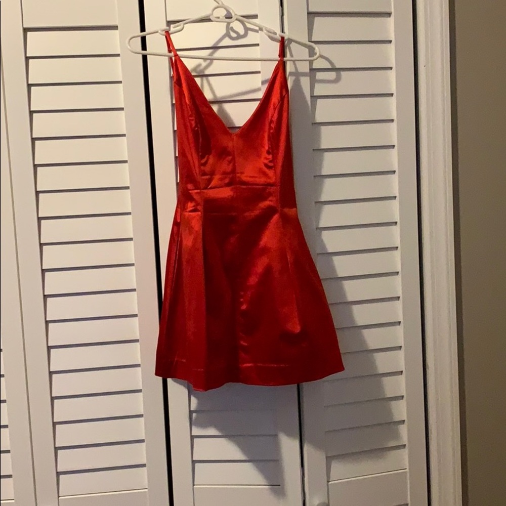 Short, red dress